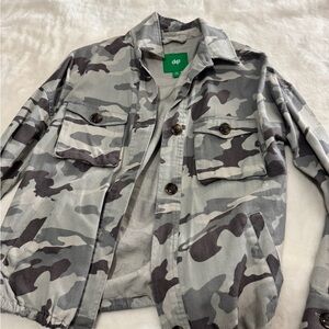 DIP Gray Camouflage Jean Jacket for Women